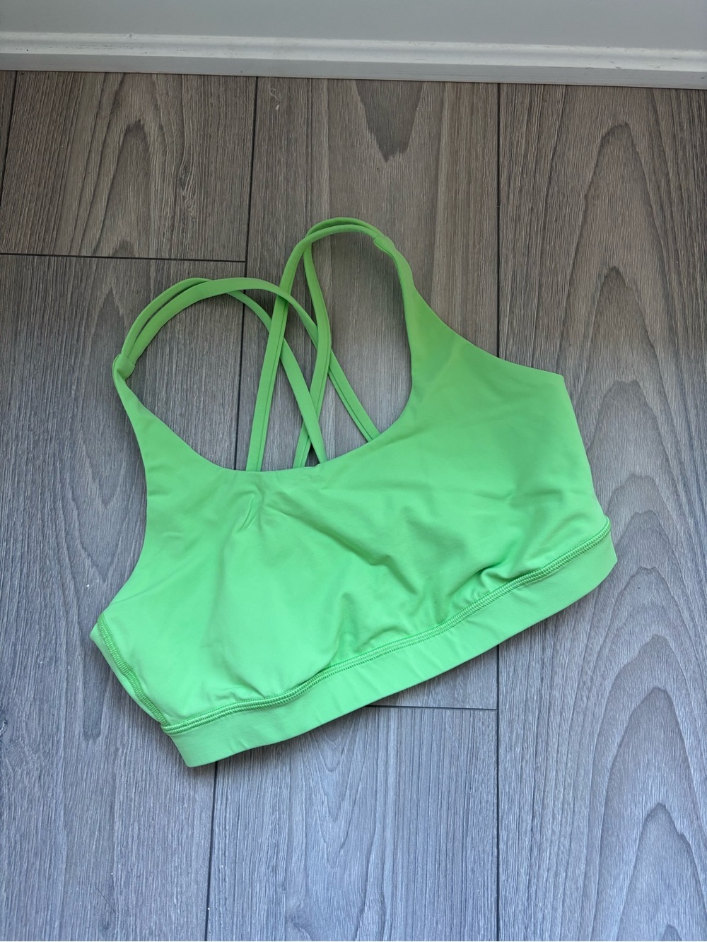 LULULEMON Neon Green Strappy Sports Bra